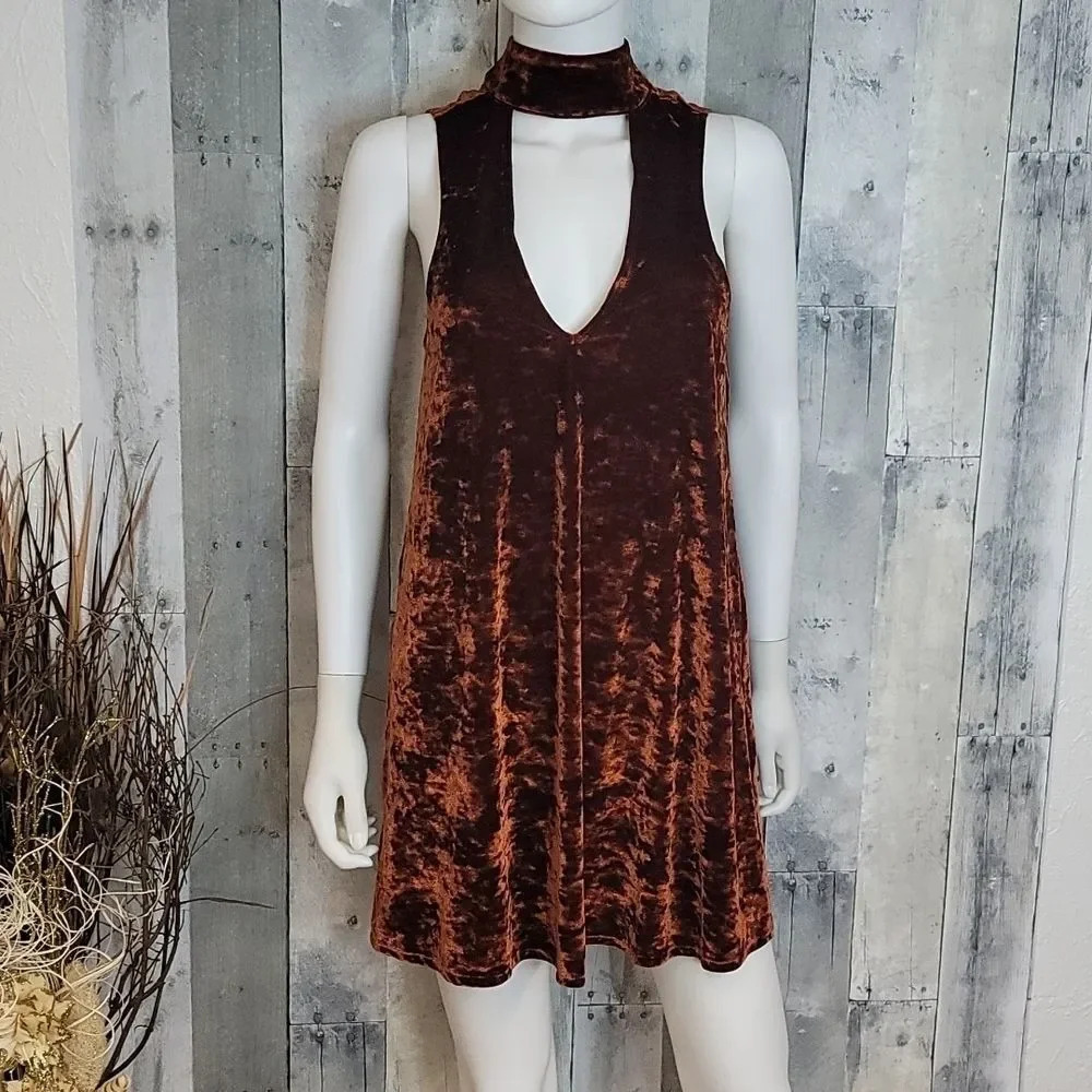 NWT Show Me Your MuMu Crushed Velvet Mini Dress